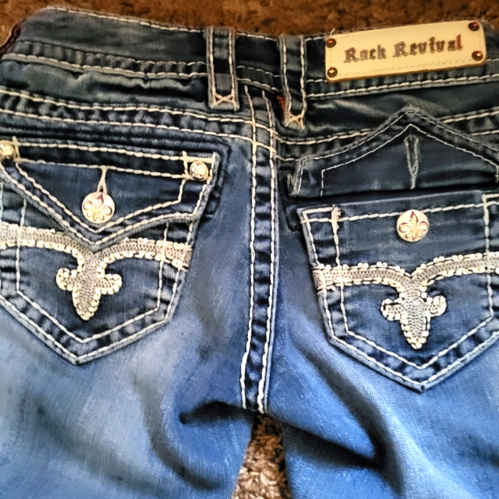 ROCK REVIVAL Jeans Womens Size 25 Cowgirl Western Festival Party Retro